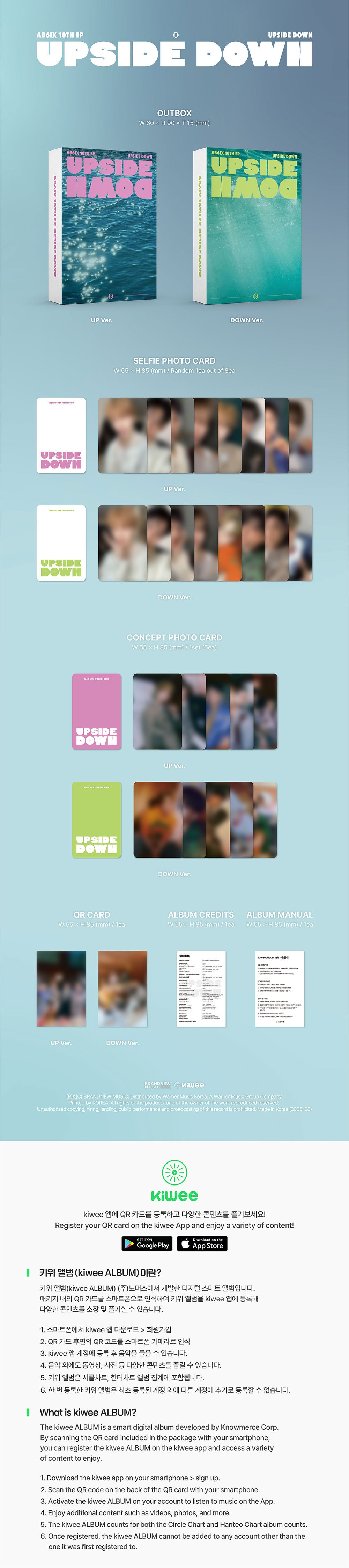 sklad alvumu [Pre-Order] AB6IX - 10TH EP [UPSIDE DOWN] (KIWEE ALBUM)