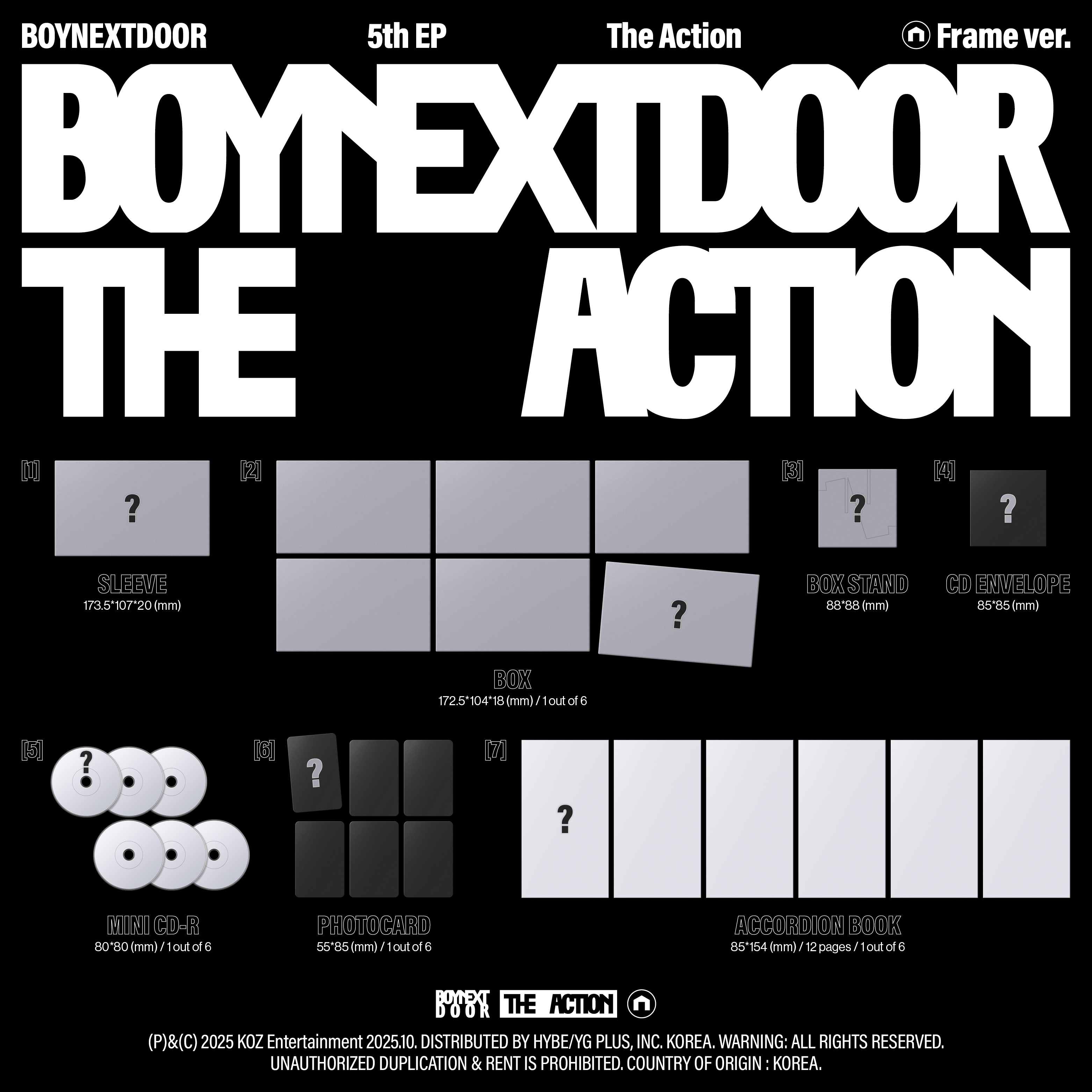 sklep BOYNEXTDOOR - 5th EP [The Action] (Frame ver.) (6 TYPES Random)