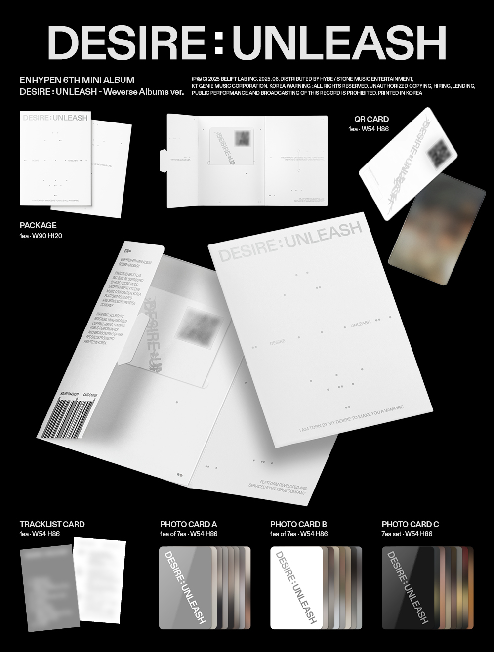 ENHYPEN -[DESIRE UNLEASH] (Weverse Albums ver.) muzyka sklep