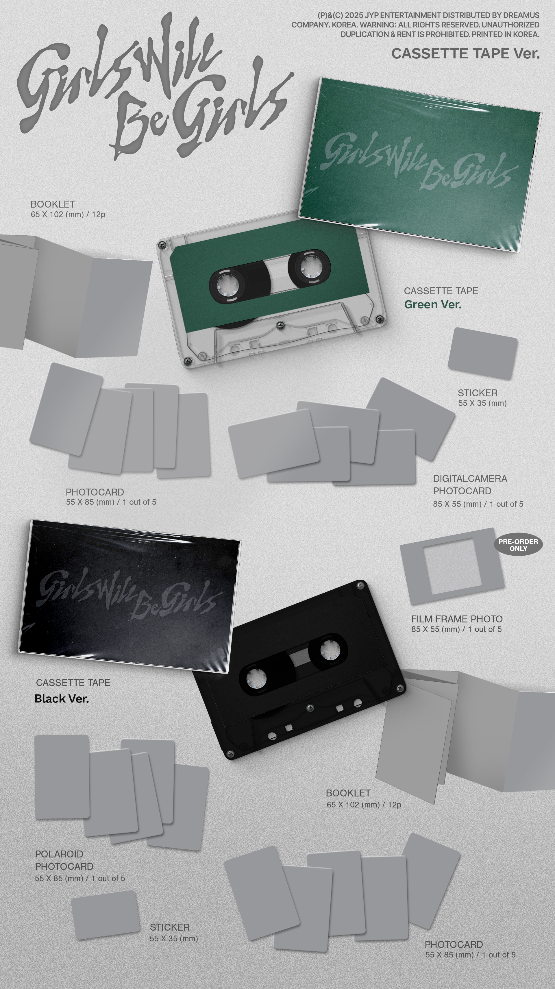 ITZY - [Girls Will Be Girls] (Cassette Tape Ver.) sklad albumu